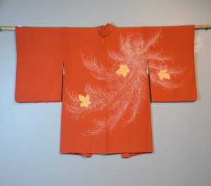 Japanese Vintage Orange Silk Haori