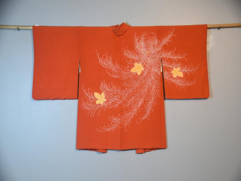 Japanese Vintage Orange Silk Haori