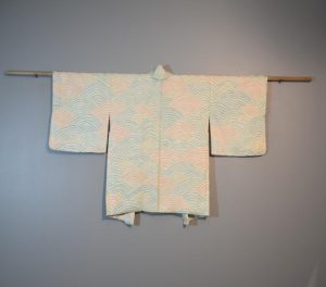 Wave Patterned Shibori Silk Vintage Haori