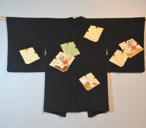 Japanese Vintage Black Silk Haori