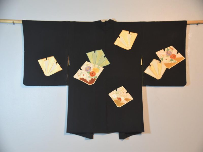 Japanese Vintage Black Silk Haori
