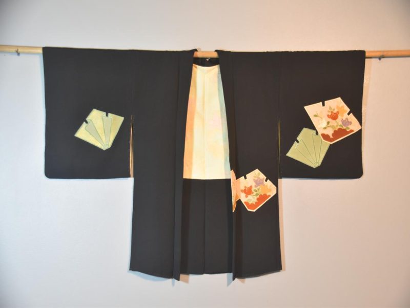 Japanese Vintage Black Silk Haori - Image 4