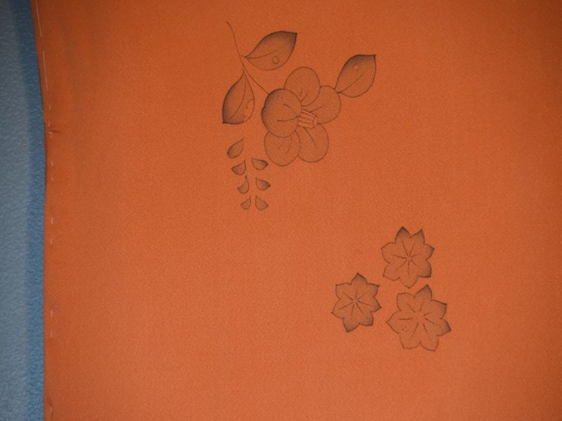 Japanese Vintage Orange Silk Haori - Image 2