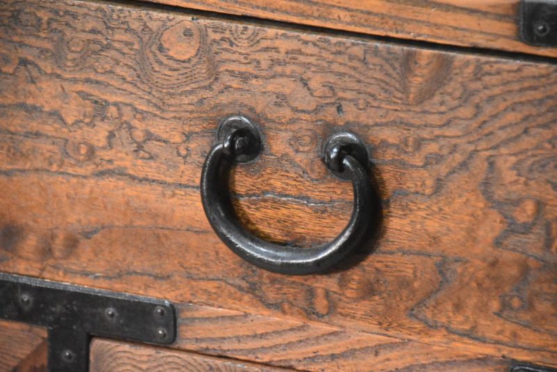 Antique Japanese Elm Merchant Chest Choba Dansu Width:970mm's - Image 2