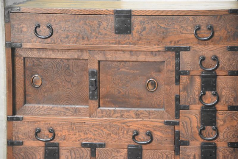 Antique Japanese Elm Merchant Chest Choba Dansu Width:970mm's - Image 5