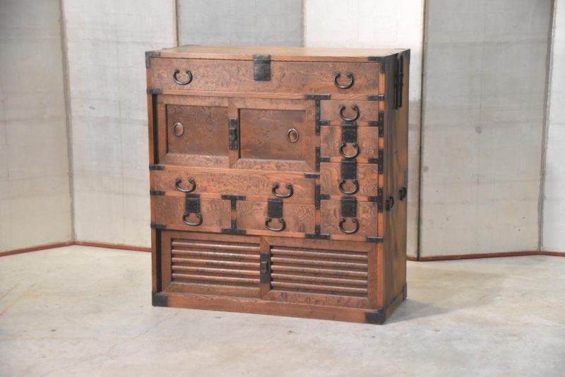 Antique Japanese Elm Merchant Chest Choba Dansu Width:970mm's