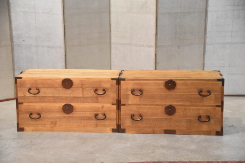 Antique 2 Section Clothing Chest  Width:940mm - Image 2