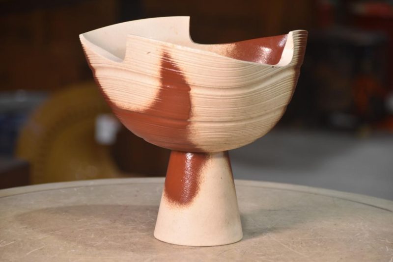 Japanese Ceramic Ikebana Vase Width:230mm - Image 7