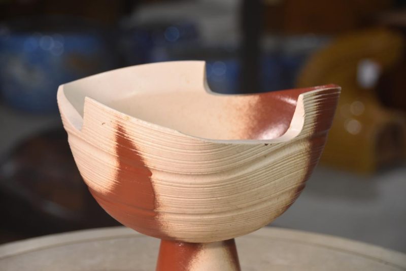 Japanese Ceramic Ikebana Vase Width:230mm - Image 2
