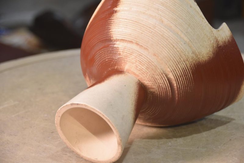 Japanese Ceramic Ikebana Vase Width:230mm - Image 3