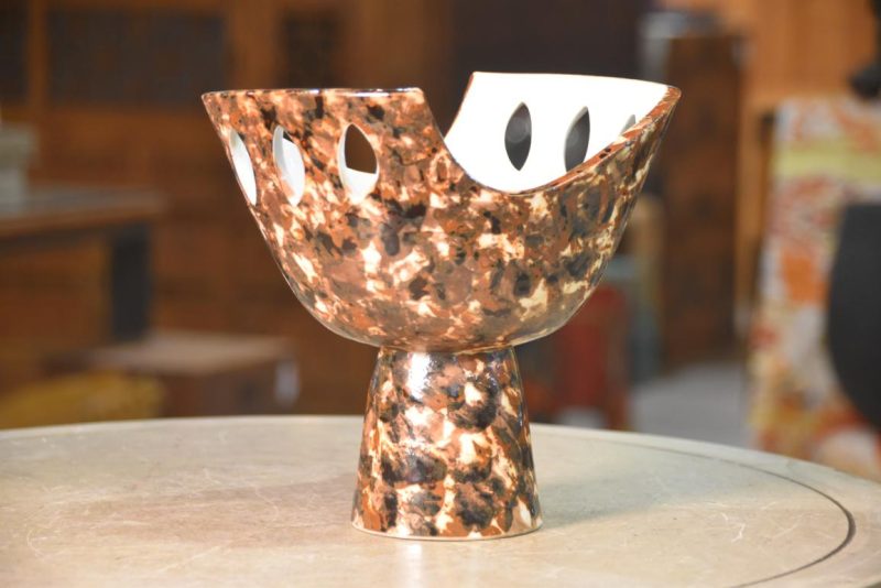 Japanese Ceramic Ikebana Vase Width:210mm