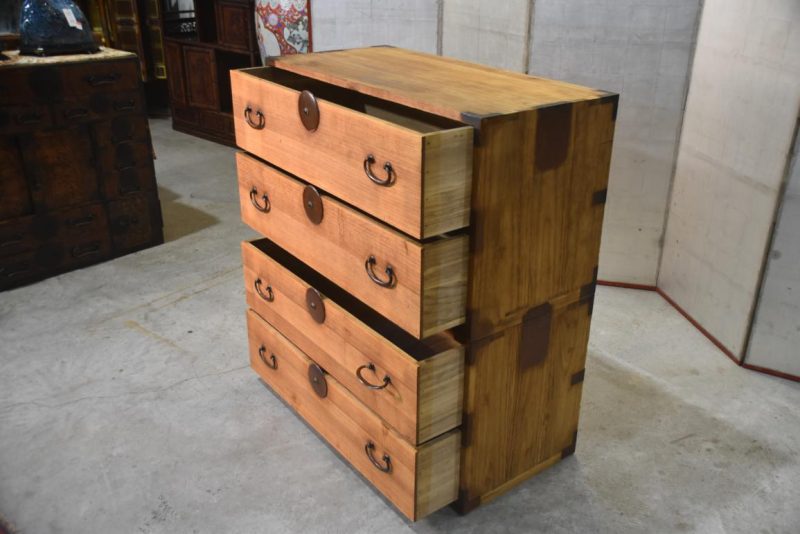Antique 2 Section Clothing Chest  Width:940mm - Image 3
