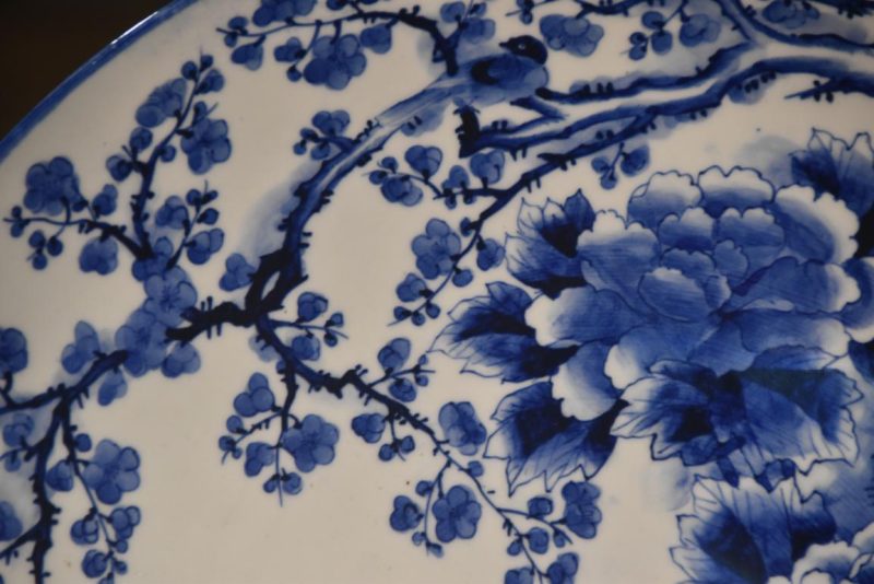 Japanese Blue and White Porcelain Plate Width:557mm - Image 2