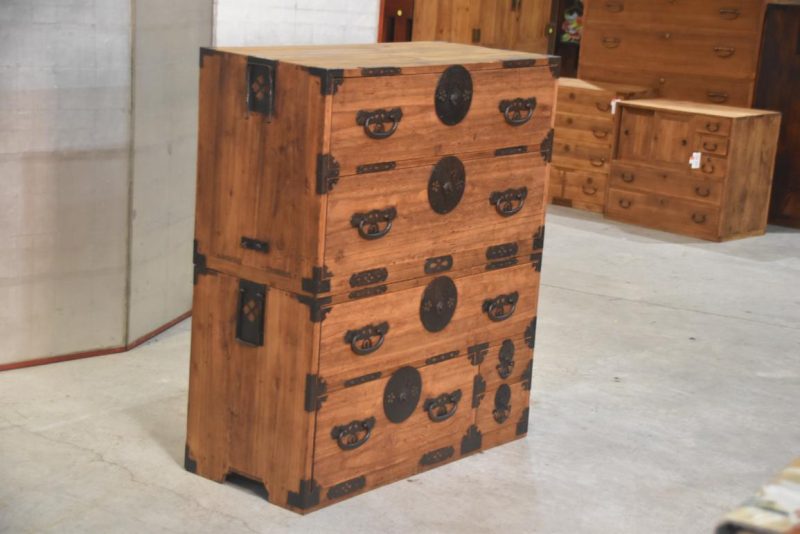 Japanese Clothing Chest 2 Sections Width:915mm - Image 11