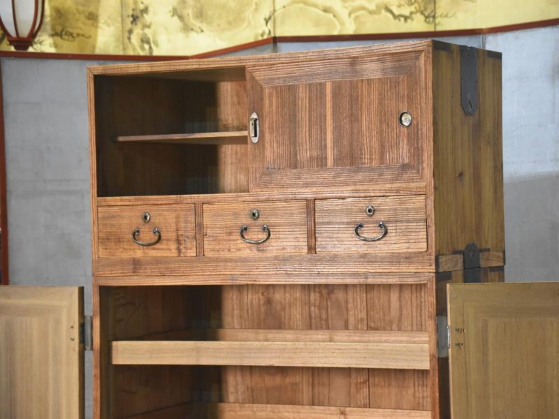 Japanese Vintage Kimono Chest 3 sections Width:910mm - Image 7