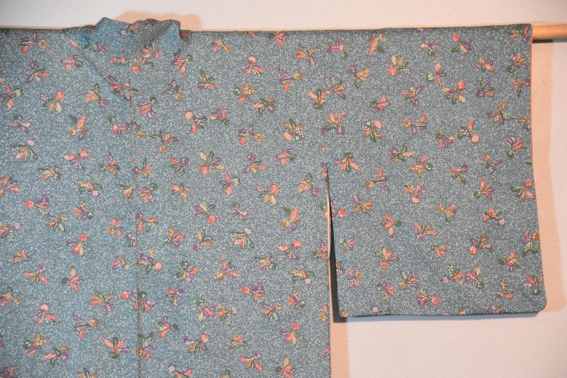 Deep Jade Kimono Japanese Silk - Image 3