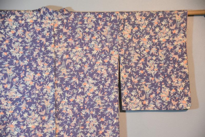 Mauve Kimono Japanese Silk - Image 4
