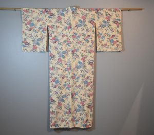 Pinks and Blues Japanese Silk Kimono