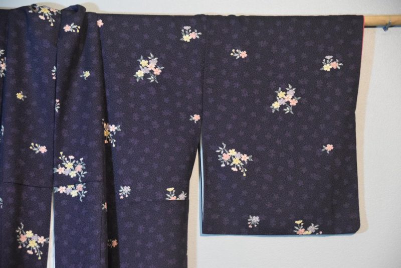 Purple Japanese Silk Kimono - Image 4