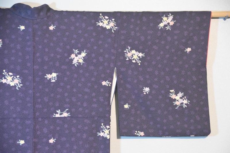 Purple Japanese Silk Kimono - Image 3