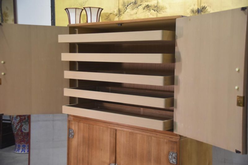 Japanese Vintage Kimono Chest 2 sections Width:1180mm - Image 2