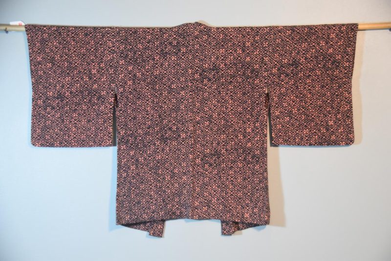 Black and Pink Silk Vintage Haori - Image 4