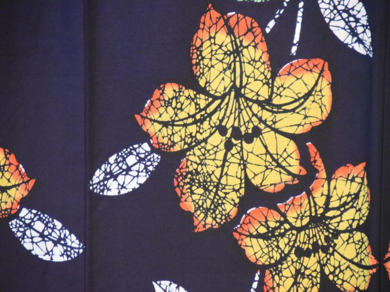Bold Batik Patterned Japanese Cotton Yukata - Image 8