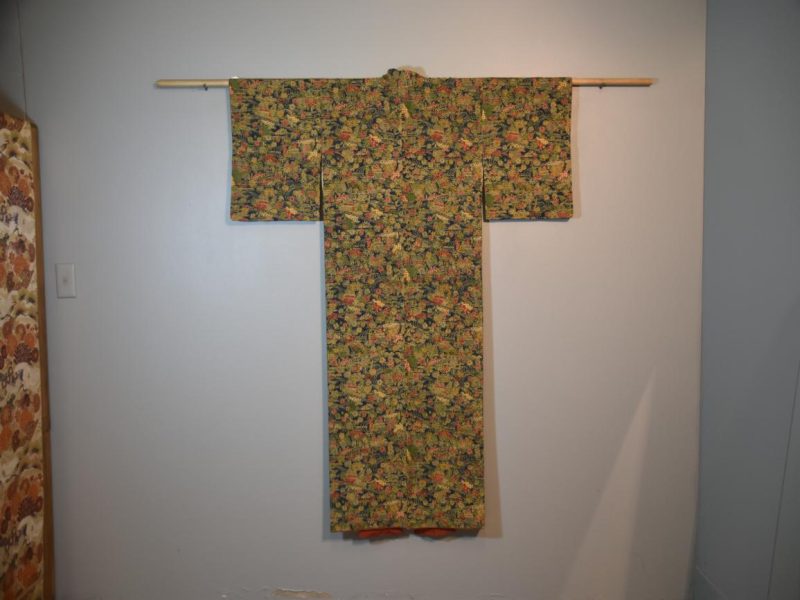 Vintage Green Tone Silk Kimono