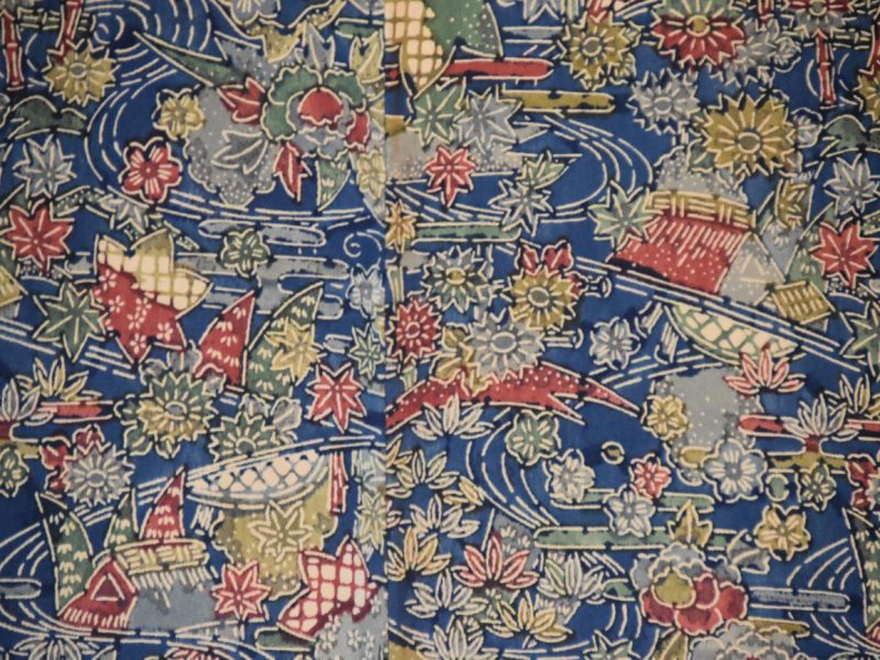 Vintage Green Tone Silk Kimono - Image 2