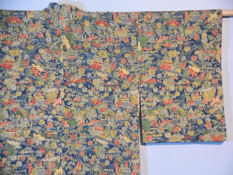 Vintage Green Tone Silk Kimono - Image 5