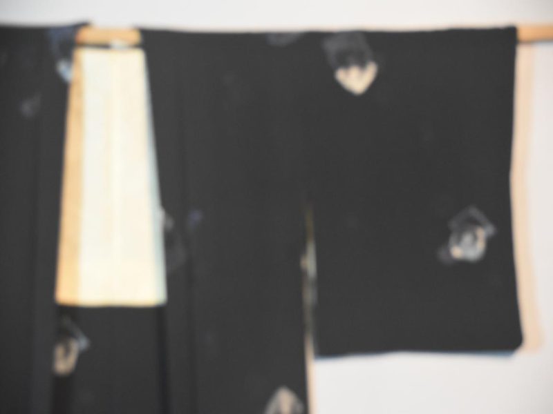 Black Vintage Japanese Silk Haori - Image 4