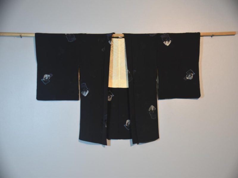 Black Vintage Japanese Silk Haori - Image 3