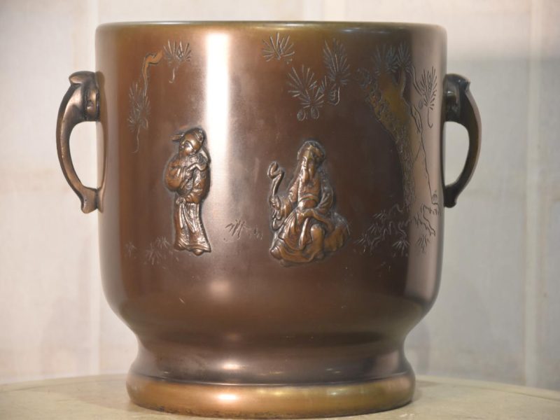 Vintage Japanese Bronze Hibachi Width:250mm