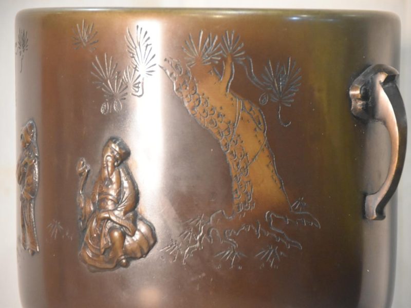 Vintage Japanese Bronze Hibachi Width:250mm - Image 4