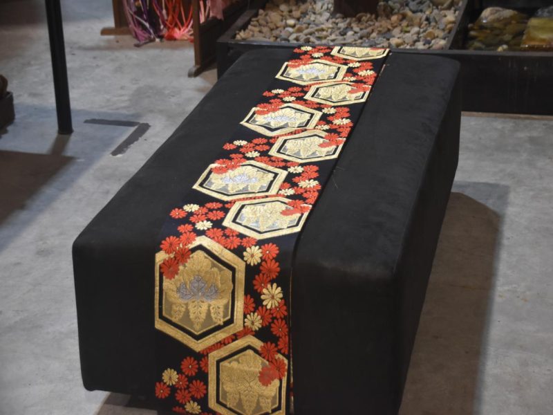 Floral and Geometric Vintage Obi Sash  Length:4000mm