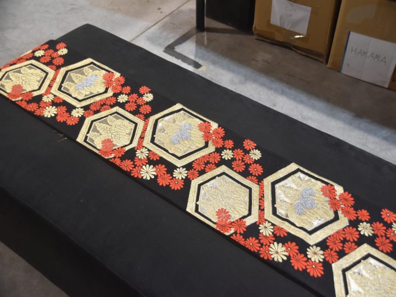 Floral and Geometric Vintage Obi Sash  Length:4000mm - Image 5