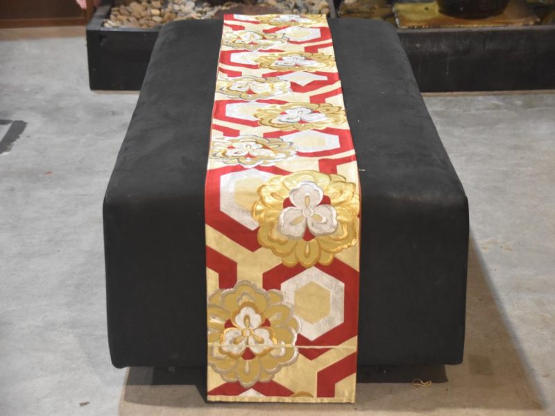 Floral and Geometric Vintage Obi Sash  Length:4000mm