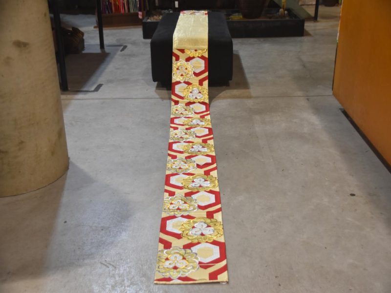 Floral and Geometric Vintage Obi Sash  Length:4000mm - Image 5