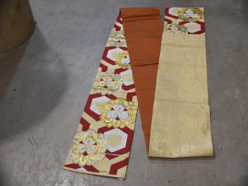 Floral and Geometric Vintage Obi Sash  Length:4000mm - Image 6