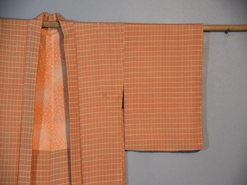 Orange Vintage Silk Haori - Image 5