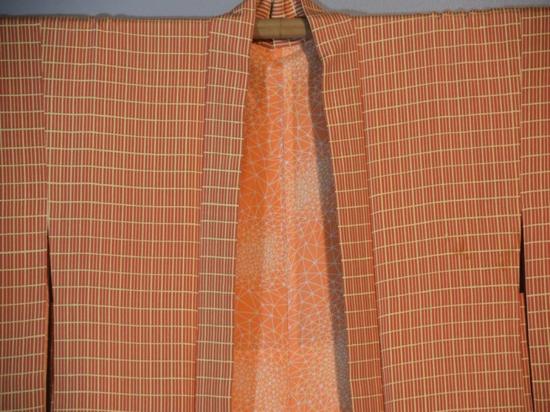Orange Vintage Silk Haori - Image 4