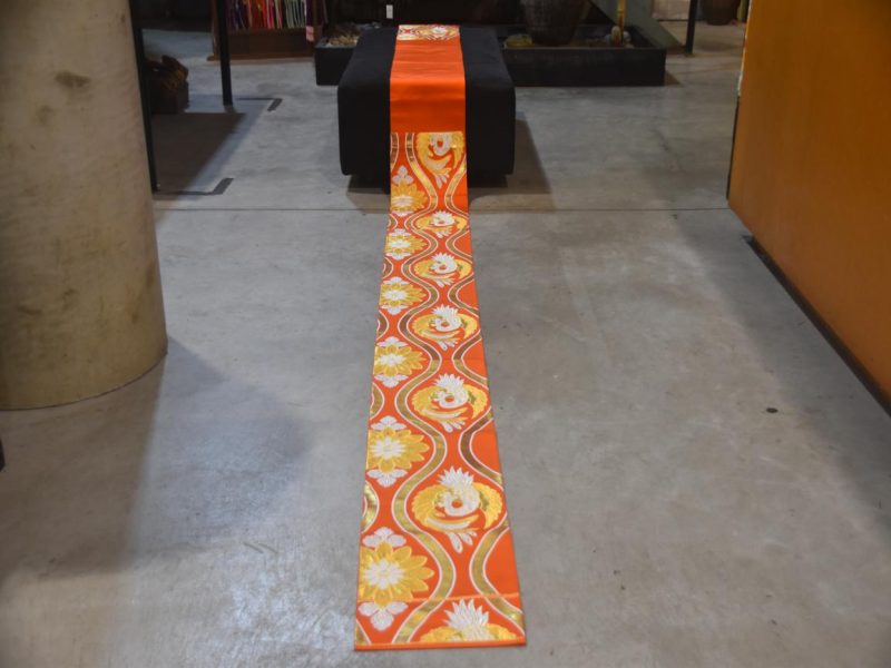 Vintage Orange Phoenix Obi Sash Length:4000mm - Image 6