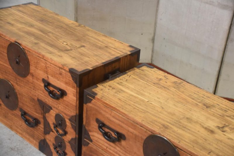 Japanese Clothing Chest 2 Sections Width:890mm - Image 12