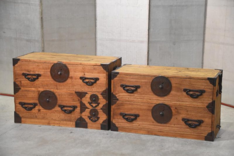 Japanese Clothing Chest 2 Sections Width:890mm - Image 11