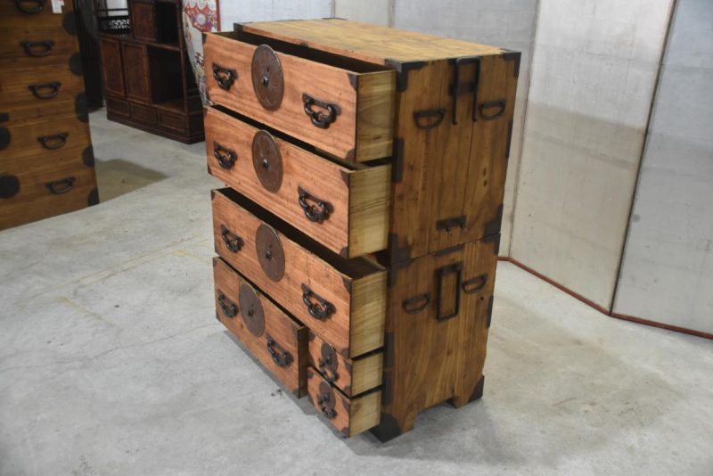 Japanese Clothing Chest 2 Sections Width:890mm - Image 6