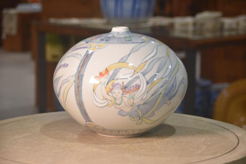 Modern Japanese Pottery Vase Width:280mm