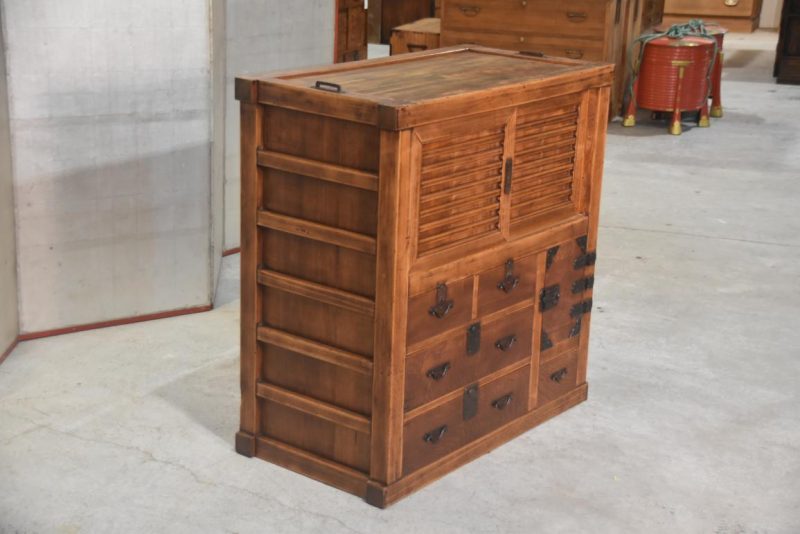 Antique Merchant's Chest Width:860mm - Image 3