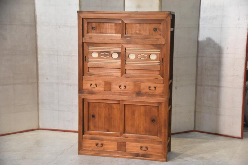 Antique Japanese Mizuya Dansu Kitchen Chest  Width:960mm