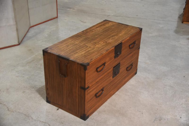 Antique half Clothing Chest Width:910mm - Image 9