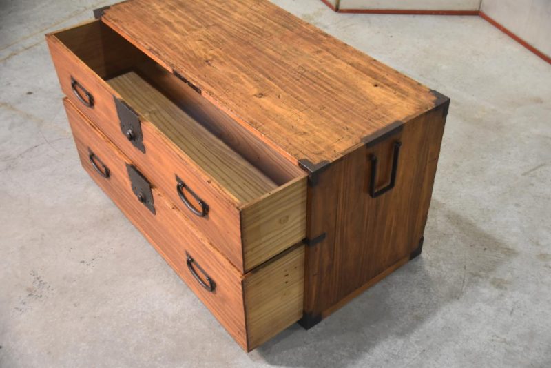 Antique half Clothing Chest Width:910mm - Image 7